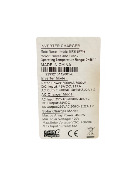 Inversor híbrido 5000W Controlador MPPT 80A 48V-MKSII-5K