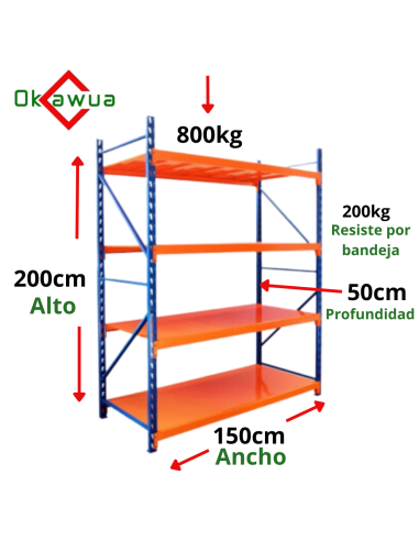 rack estantería medidas