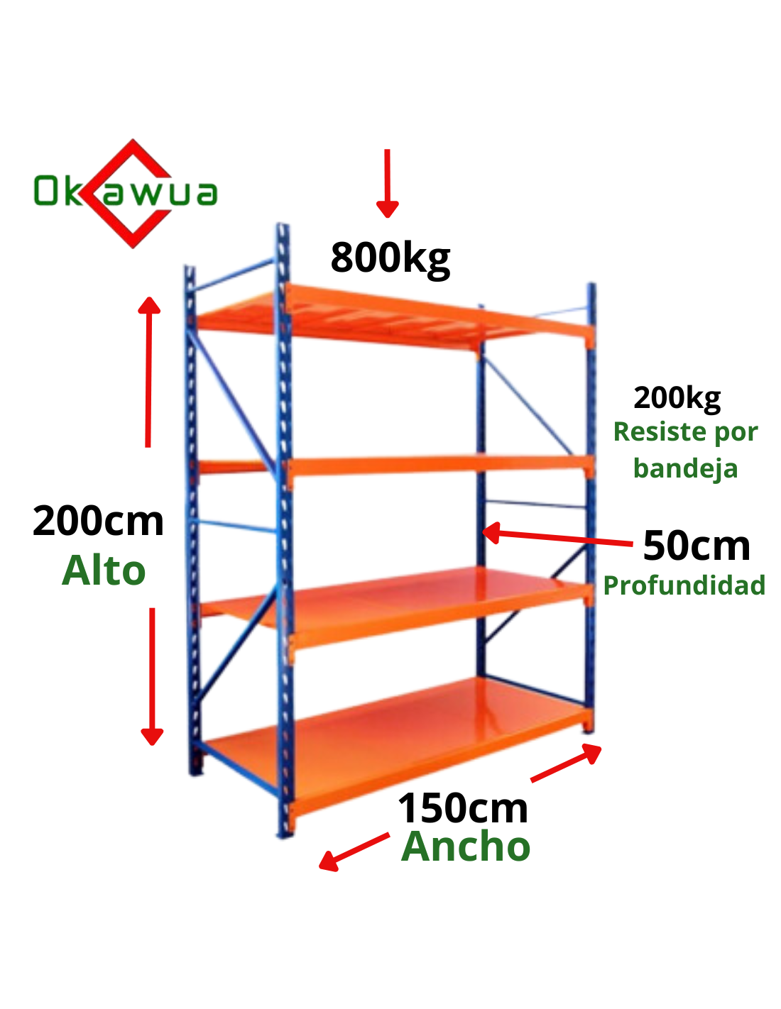 Estante 50 cm ancho