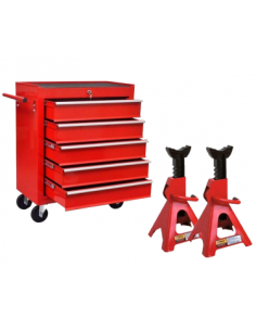 KIT TALLER N° 2 - Carro Taller + Caballete Apoyo 2 Toneladas
