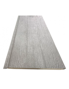Revestimiento Siding Metálico Madera Gris 5.80m x 38.3cm 2