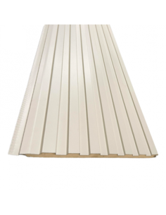 Revestimiento Siding Metálico Blanco Ranurado 5.80m x 36cm 2