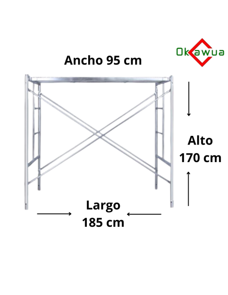 Set 3 Andamios para la Construcción + Pack 4 Ruedas