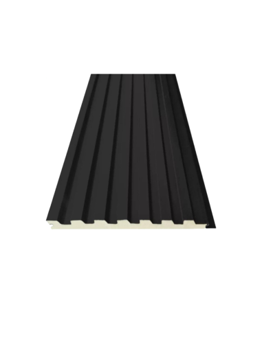 Revestimiento Siding Metálico Negro 5.80m x 38.3cm