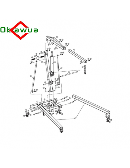Tecle Grúa Pluma Plegable 2 Toneladas